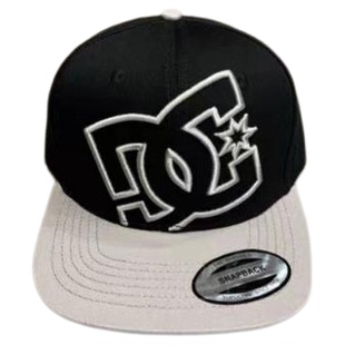 经典DC宽檐情侣圆顶字母滑板运动街舞大logo刺绣棒球帽SK8四季BMX