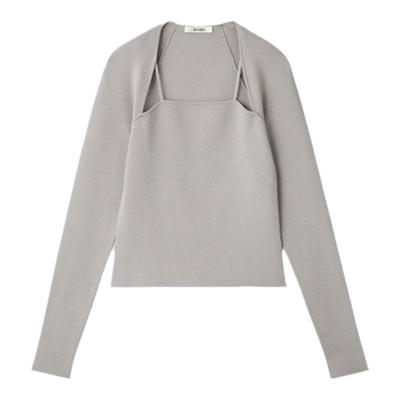 SNIDEL假两件披肩吊带针织衫