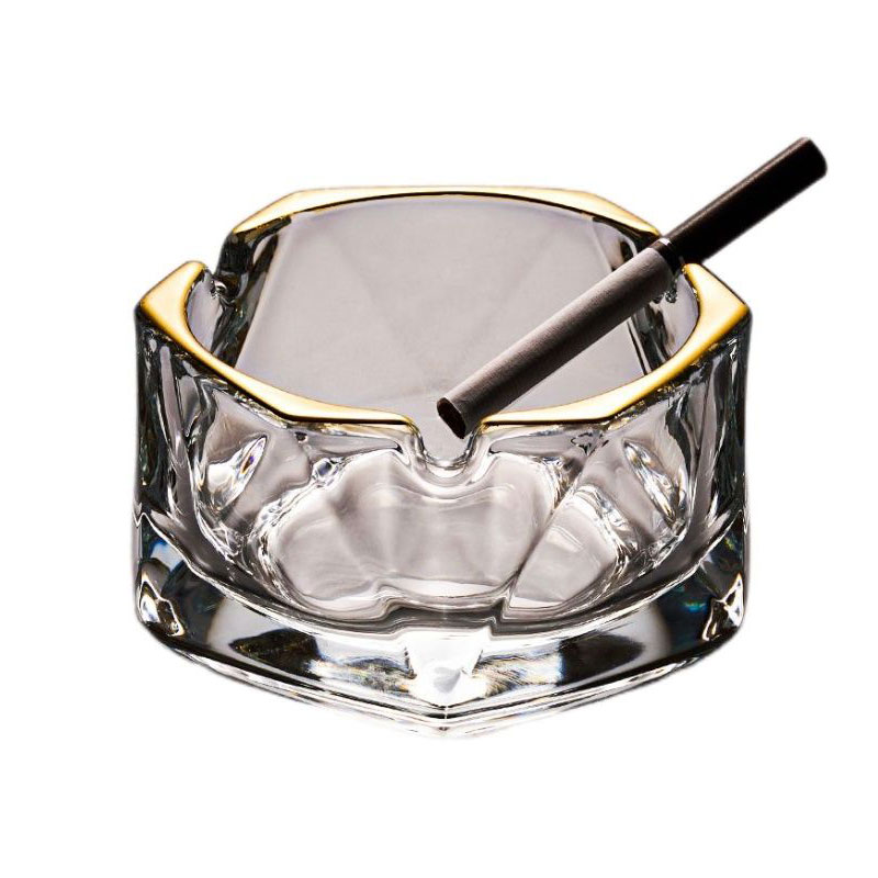 玻璃烟灰缸创意水晶家用客厅办公室轻奢高级感商用酒店烟缸定制