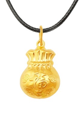 空心福字钱袋镀男女款吊坠福袋坠饰女项链民族风吉祥挂饰饰品礼物