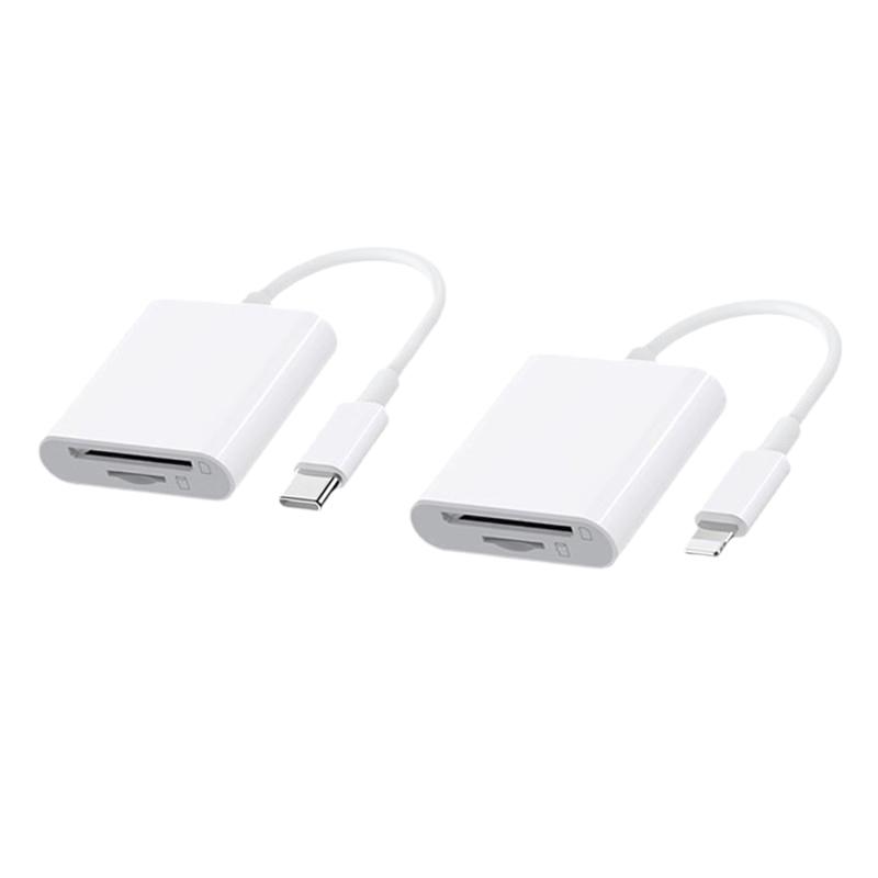 淘万通相机读卡器sd卡适用苹果索尼佳能尼康iPhone口传输线手机tf内存OTG转换器typec转接头cd连接直传cf