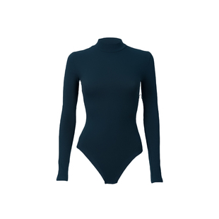 涂一TT2209现代舞蹈练功服女式紧身长袖黑色连体穿搭体操服艺考生