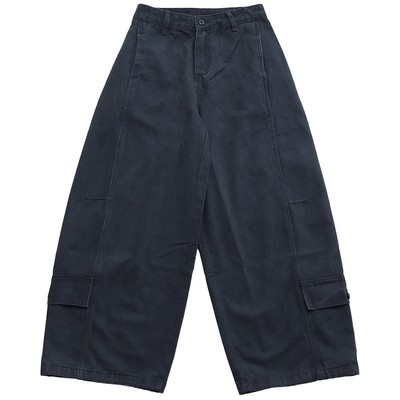 水洗纯棉斜纹两色休闲直筒工装裤