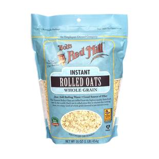 鲍勃红磨坊进口即食无添加蔗糖营养纯燕麦片原味帕梅拉晚餐454g