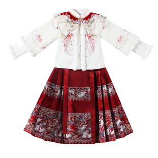 女童汉服秋冬装马面裙套装2026新款儿童中国风新年唐装过年拜年服