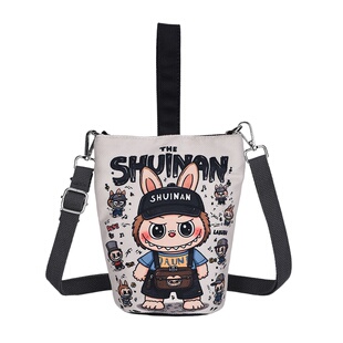 日系儿童斜挎包女孩可爱拉布布水桶包女童手提小挎包男童单肩包潮