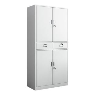 文件柜铁皮柜资料财务中铁二斗储物柜带锁钢制办公室凭证柜档案柜