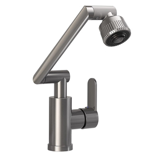 机械臂万向水龙头洗手盆厨房卫生间冷热家用面盆洗脸洗菜盆全铜