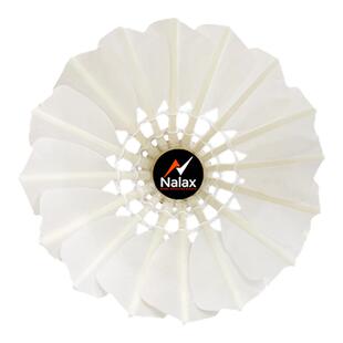 nalax纳莱克斯1号口粮球耐用羽毛球鹅毛 12只装室内训练比赛耐打