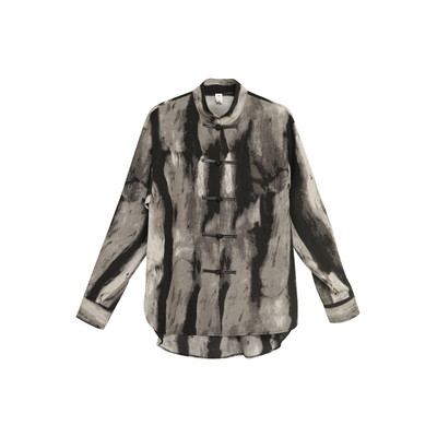 APOZi新中式盘扣衬衫女