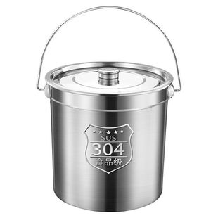 304不锈钢水桶手提式幼儿园商用手提桶储油桶汤桶带盖食堂 储水桶
