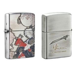 ZIPPO芝宝打火机天野喜孝两面加工最终幻想正品日本直邮金色银色