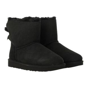 【自营】UGG秋冬女士时尚平底圆头蝴蝶结纯色短靴雪地靴1016225