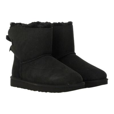 【自营】UGG秋冬女士时尚平底圆头蝴蝶结纯色短靴雪地靴1016225