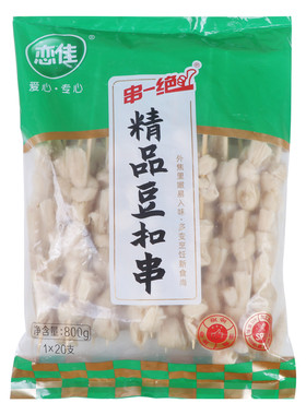 精品豆扣串20串冷冻豆腐串豆皮串