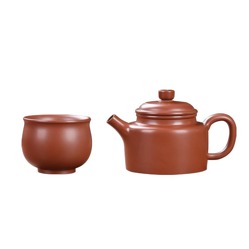 钦州坭兴陶全手工茶壶德钟壶 复古中式茶器素烧窑制壶精品高端