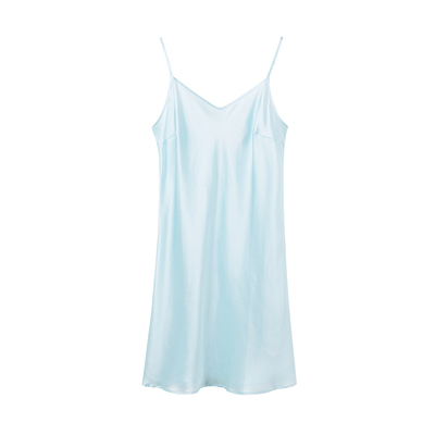 简约性感桑蚕丝吊带睡裙新娘结婚