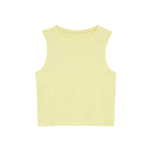 菲卡沫莉2025速干无袖运动健身跑步瑜伽透气小圆领背心上衣女