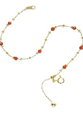 简约气质S925纯银红水晶手链女