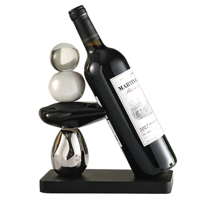 轻奢高档石来运转酒架摆件