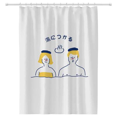 浴帘免打孔隔断防水磁吸干湿分离