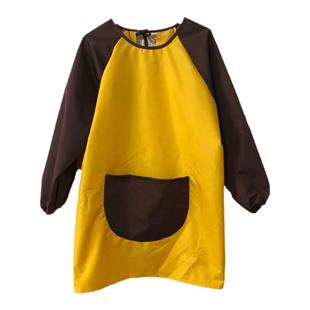 儿童罩衣长袖防水画画衣绘画美术书法课幼儿园反穿衣定制印字LOGO