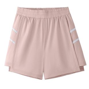 JR真维斯粉色三分裤女夏季时尚运动短裤2025新款反光条高腰裤子女
