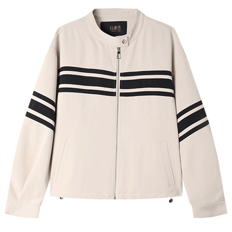 白鹿语韩系撞色短款棒球服外套