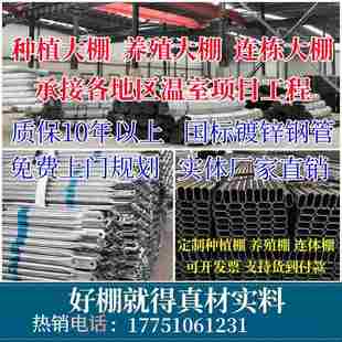 种植蔬菜保温大棚钢骨架镀锌椭圆管暖棚水产育苗养殖连体连栋全套