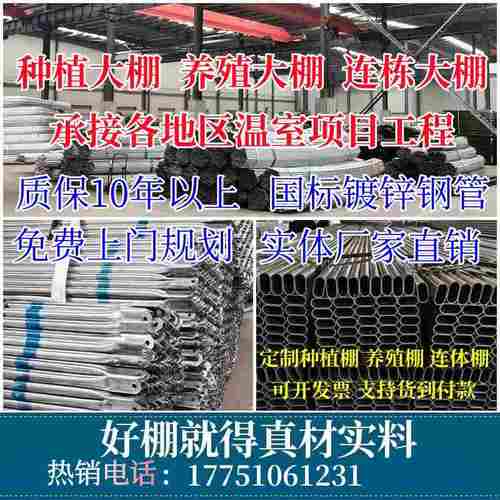 种植蔬菜保温大棚钢骨架镀锌椭圆管暖棚水产育苗养殖连体连栋全套
