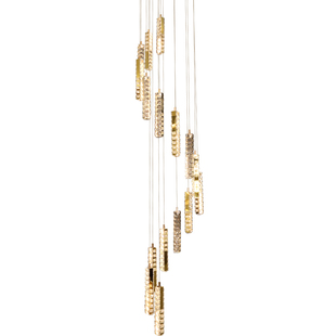 水晶楼梯挑空吊灯轻奢别墅复式楼大吊灯高级感loft公寓旋转长线灯