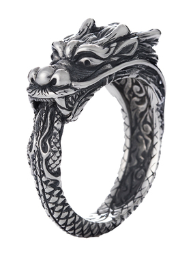 ZOCALO东方龙系列衔尾蛇龙戒指