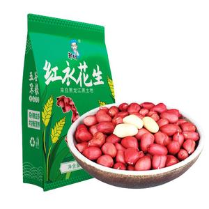 2024东北红衣生花生米500g黑龙江四粒红花生仁新鲜红皮不带壳米仁