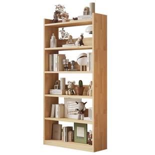 实木书架落地储物架子简易货架儿童收纳架家用多层书柜收纳置物架