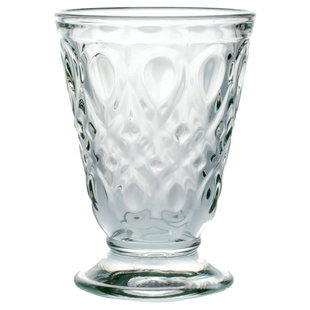 法国La Rochere复古浮雕玻璃杯高脚酒杯家用水杯礼盒果汁冷饮杯子