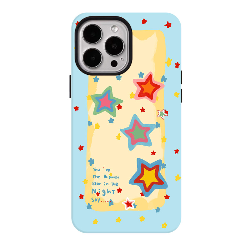 星星派对适用苹果17promax手机壳iphone16pro菲林磁吸支架个性华为P80小米15小众vivo防摔保护壳oppo彩绘涂鸦