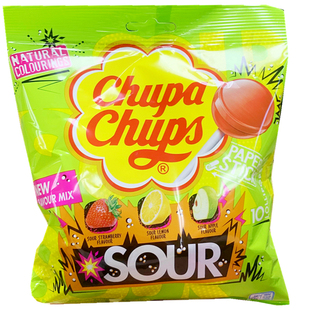 现货英国chupa珍宝珠酸味棒棒糖草莓牛奶水果味糖果迷你儿童进口