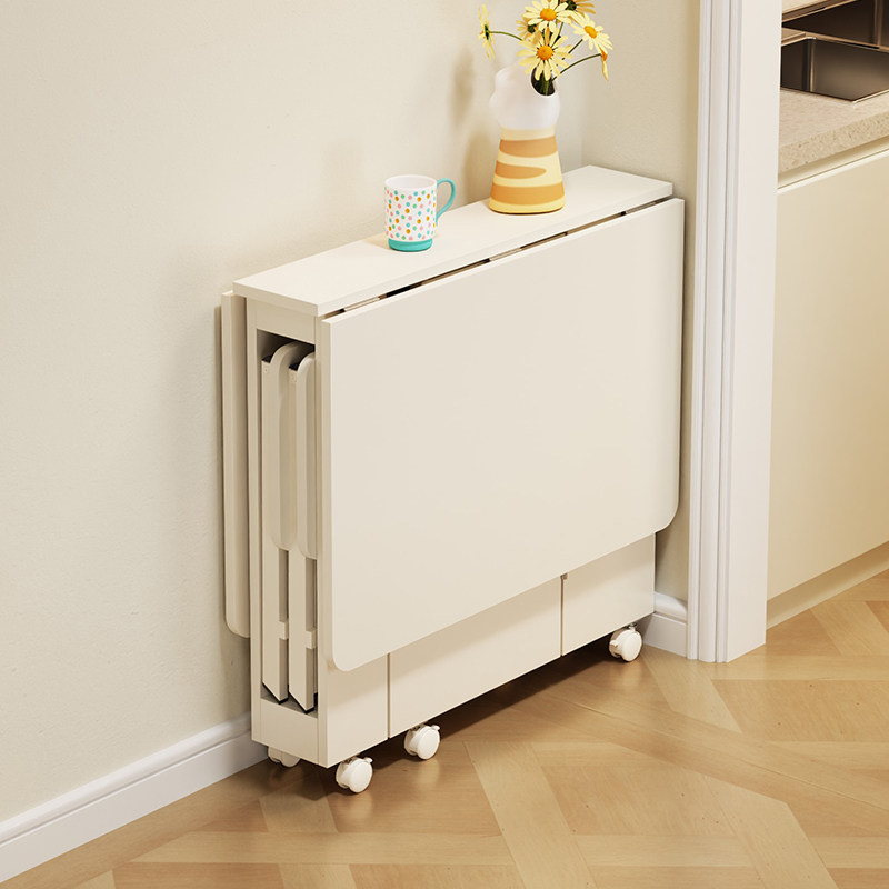 折叠餐桌家用小户型吃饭桌长方形餐桌椅组合简易多功能可移动桌子