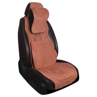四季通用汽车坐垫打孔透气夏季新款拉姆斯翻毛皮马鞍垫半包座椅垫