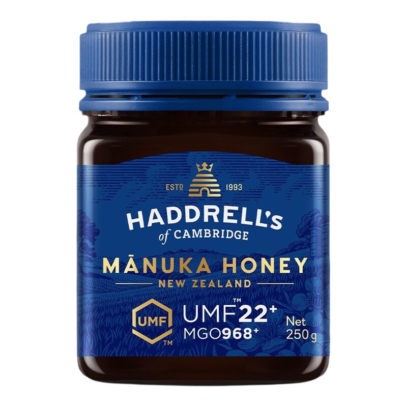 Haddrell's of Cambridge UMF22+麦芦卡蜂蜜250G蜂蜜制品瓶装进口