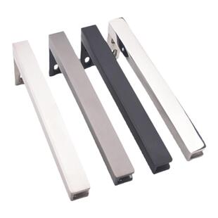 玻璃固定拉杆304不锈钢浴室淋浴房防摇晃隔断L型固定玻璃夹长角码