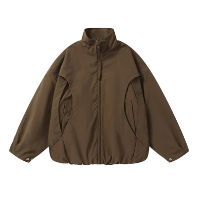 阿于呆解构设计感立领加厚棉服