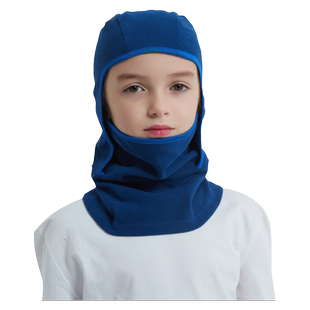 朗希迪运动户外骑行头套防风面罩滑雪儿童护脸罩冬季保暖帽子加绒