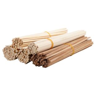 圆竹棒DIY手工沙盘模型材料细方竹圆木棒立体构成建筑原色扁竹棒