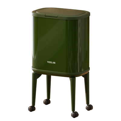 高脚无盖垃圾桶2025新款按压式