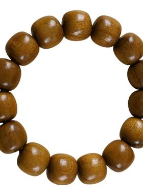 合慕金丝楠木手串佛珠桶珠手链