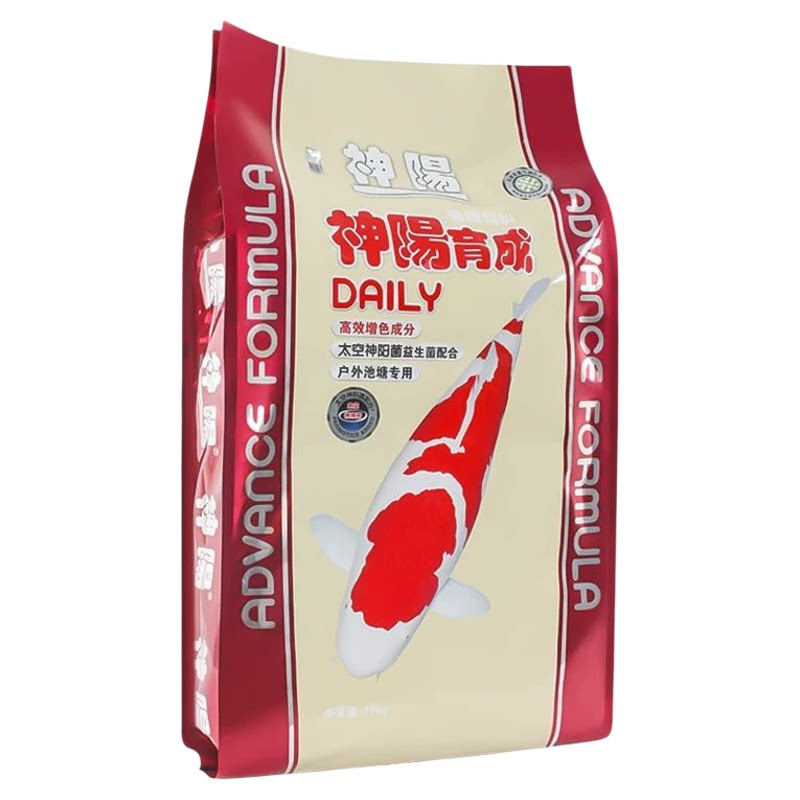 神阳锦鲤饲料育成白金专用增白增体不浑水鱼粮鱼食胚芽艳红1kg