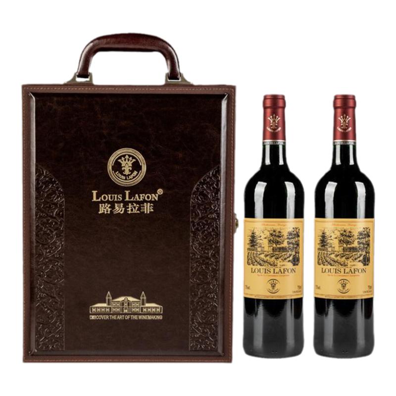 法国路易拉菲LOUISLAFON法布朗大使红酒双支礼盒装干红葡萄酒送礼