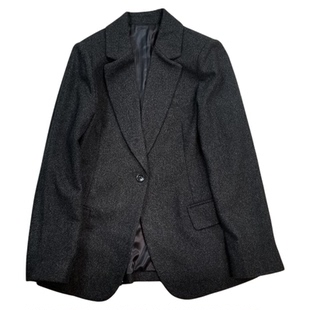 秋冬新款TH精纺羊毛外套一粒扣篙端通勤修身显瘦长袖经典西装上衣