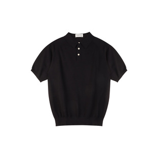 MCCEVTG意式马球polo衫男士针织t恤阿美咔叽美式复古翻领短袖夏季